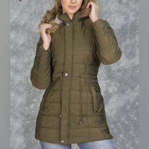 NWT 🇨🇴 Olive Quilted Women's Parka Coat - Colombian Clothing Size: XL